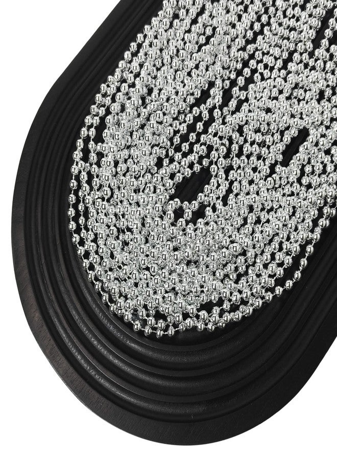 LUV HER Silver Metallic Beaded Necklaces 24-Pack - 33 Inch Long Party Accessories for Girls & Women - Fun Dress-Up & Pretend Play - Perfect for New Year’s Eve, Disco Nights, Weddings & Graduation Celebrations - Image 3